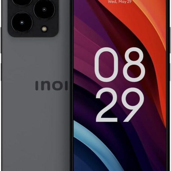 اينوي A54 سبكتر 6.75 انش، 4G LTE، HD+، معالج MTK G88 2.0GHz، ذاكرة RAM 12GB (دمج ذاكرة 4+8GB) + روم 128GB، 50MP + 2MP + كاميرا ثلاثية احادية اللون بالذكاء الاصطناعي، تيتانيوم اسود، ضمان 777 يوم