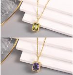 ⁦عقد بقلادة على شكل اجنحة الملاك مرصعة بالزركونيا المكعب من سامارا، عقد بقلادة على شكل جناح الملاك، مجوهرات عصرية هدية للنساء والبنات والام والابنة والزوجة⁩ - الصورة ⁦2⁩