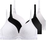 حمالات صدر رياضية للبنات والمراهقين من سن 8-10، 10-12، 12-14، 14-16 سنة، حمالة صدر قطنية لاسلكية مبطنة خفيفة