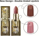⁦Long‑last‑Wear Two-Tone Dual Colour Lipstick | Moisturizing, Waterproof, Transfer‑Proof Lip Color | Gradient Ombré Lip Color Stick | Fade Resistant & Smudge Proof | Vegan Formula(Berry Drip(101))⁩ - الصورة ⁦2⁩