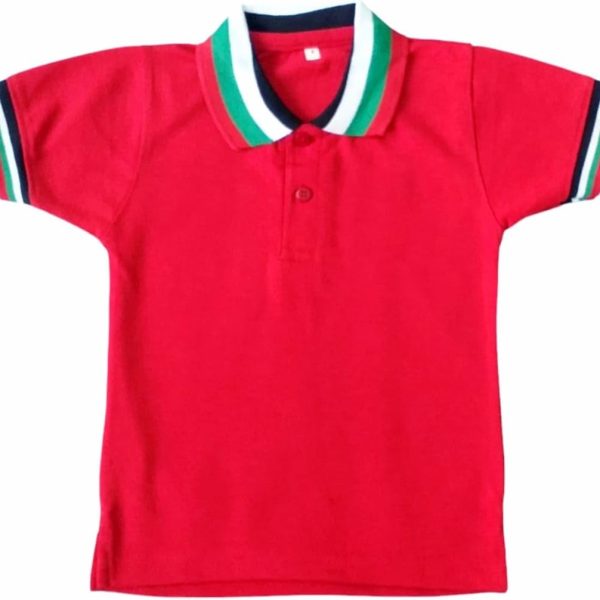 تي شيرت لليوم الوطني لدولة الامارات العربية المتحدة من فام للاطفال بعمر 14 و15 سنة - زي اليوم الوطني - تي شيرت علم الامارات العربية المتحدة - فستان يوم علم الامارات - موضوع العلم (احمر)