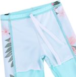 ⁦ملابس سباحة للبنات من قطعتين مزينة بطبعات زهور تقي من الطفح الجلدي مع عامل وقاية من أشعة الشمس الضارة 50⁩ - الصورة ⁦6⁩