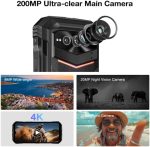 ⁦جوال في ماكس بلس متين 5G، 22000mAh 16GB+512GB، اندرويد 14، رؤية ليلية 200MP+32MP+20MP، شاشة 6.55 انش FHD+120Hz IPS، مقاوم للماء IP68/IP69K، NFC/OTG (اسود)⁩ - الصورة ⁦5⁩