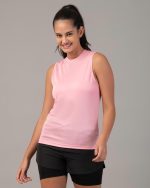 ⁦تيشيرت بدون اكمام بقصة عادية للنساء من فيوزفيت، ملابس رياضية للتدريب وصالة الالعاب الرياضية نصف كم (عبوة من قطعتين)⁩ - الصورة ⁦7⁩