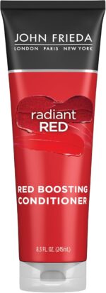 جون فريدا بلسم راديانت ريد بوستينج، يرطب ويعزز درجات اللون مع مستخلص الرمان وفيتامين E للشعر الطبيعي او المعالج بالألوان، 8.25 اونصة