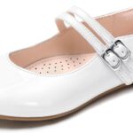 حذاء ماري جين رسمي للفتيات الصغيرات، حذاء باليه مسطح بتصميم زهرة الاميرة للاطفال الصغار / الاطفال الصغار / الاطفال الكبار