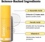 ⁦تايملس سكين كير سيروم حمض الفيروليك بفيتامين C + E بنسبة 20% - 1.7 اونصة - تركيبة خفيفة الوزن وغير دهنية - يستخدم يوميًا لتفتيح البشرة واستعادتها وتصحيحها - يوصى به لجميع انواع البشرة⁩ - الصورة ⁦2⁩