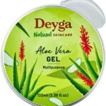 جل الصبار من ديجا | نقي وعضوي متعدد الاغراض | شفاف غير لاصق للوجه والبشرة والشعر | يهدئ حب الشباب والبقع الداكنة وحروق الشمس | للرجال والنساء | لجميع انواع البشرة (100 غرام)