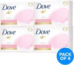 ⁦قالب صابون كريم مرطب للجمال من دوف، زهري، 135 غرام (عبوة من 4 قطع)⁩ - الصورة ⁦2⁩