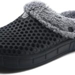 شبشب شتوي للرجال والنساء من كيزكين، شبشب فرو منفوش للحديقة، شبشب مفتوح من الخلف للمنزل والاماكن الداخلية والخارجية