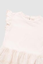 ⁦بلو زوو تي شيرت مطرز للبنات الصغيرات بتصميم بيبلوم⁩ - الصورة ⁦4⁩