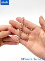 ⁦مجموعة ساعة ذكية صغيرة G15 سلسلة 10 انيقة مع ساعة انالوج وسوار مع 3 ازواج من الاساور وكيبل شحن مصمم للنساء من هاينوتيكو⁩ - الصورة ⁦8⁩