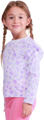 ⁦تيشيرتات للبنات الصغيرات من نويجو - تيشيرتات مطبوعة لابنتك / فتاتك مصنوعة من القطن العضوي بنسبة 100%، مريحة (ابيض)⁩ - الصورة ⁦3⁩