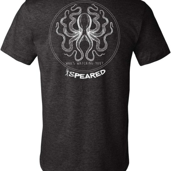 تي شيرت بأكمام قصيرة بنمط أخطبوط برمح كراكن - صيد الرمح