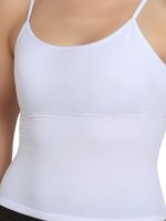 ⁦ديشيكا حمالة صدر بحمالات رفيعة مبطنة للنساء الشابات من اسنشيالز، فانلة داخلية بدون اكمام مع احزمة قابلة للتعديل، توب كات قطن / ملابس داخلية للنساء - نمط سادة⁩ - الصورة ⁦7⁩