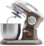 ⁦خلاط عامود 1000 واط من نيكاي 6.5 لتر – خطاف عجين، خفق عجين، فضي⁩ - الصورة ⁦3⁩