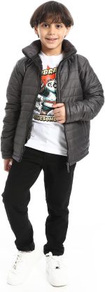 ⁦جاكيت مبطن مقاوم للماء مع جاكيت فرو للاولاد⁩ - الصورة ⁦5⁩