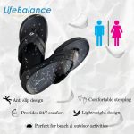 ⁦شبشب تدليك القدم المريح من لايف بالانس مع دعم قوس القدم لتخفيف الالام ونعال تقويم العظام وشرائح تدليك القدم بالضغط الابري ودعم التهاب اللفافة الاخمصية للرجال⁩ - الصورة ⁦5⁩