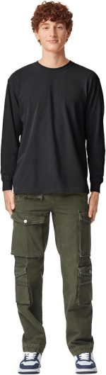 ⁦كومفورت كلزر تي شيرت بأكمام طويلة للكبار، أزرق التنوب، مقاس S⁩ - الصورة ⁦4⁩