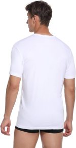 ⁦كولورفول ليف قمصان داخلية للرجال برقبة دائرية ضيقة واكمام قصيرة من الخيزران، عبوة من 3 قطع⁩ - الصورة ⁦5⁩