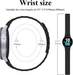 ⁦سوار سيليكون متطور لساعة سامسونج جالاكسي 7/6/5/4 مقاس 40/44 ملم، سوار ساعة جالكسي اف اي 40 ملم، 20 ملم، سوار بديل مغناطيسي لساعة جالكسي 7/6/5/4 للنساء والرجال⁩ - الصورة ⁦4⁩