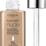 سيروم ترو ماتش نود هيالورونيك الملون من لوريال باريس، سيروم ملون 1% بحمض الهيالورونيك بنسبة 1% لتبدو البشرة اكثر إشراقا وتشعر بالترطيب والعناية بالبشرة، متوسط 4 5، 1 اونصة سائلة