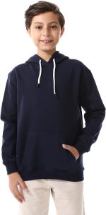 سويت شيرت بغطاء للرأس وجيوب من الصوف للاولاد