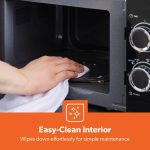 ⁦جيباس ميكروويف يدوي سولو 700 واط | فرن ميكروويف سولو 20 لتر مع 5 مستويات طاقة | اعادة تسخين، وظيفة اذابة الثلج التلقائي ومؤقت 30 دقيقة | 2 قرص دوار، سهل التنظيف | تصميم صغير انيق⁩ - الصورة ⁦10⁩