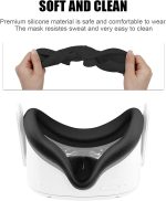 ⁦حزام اوكيولوس كويست 2 هالو وغطاء وجه سيليكون - بديل قابل للتعديل لسوار كويست 2 ايليت - يخفف ضغط الوجه بلمسة مريحة - ملحقات اوكيولوس كويست 2 في ار حزام راس (ابيض)⁩ - الصورة ⁦6⁩