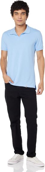 ⁦تيشيرت بولو للرجال بقصة عادية ولون واحد من سيمبول العلامة التجارية التابعة لأمازون ((JC-قطعة واحدة)⁩ - الصورة ⁦5⁩