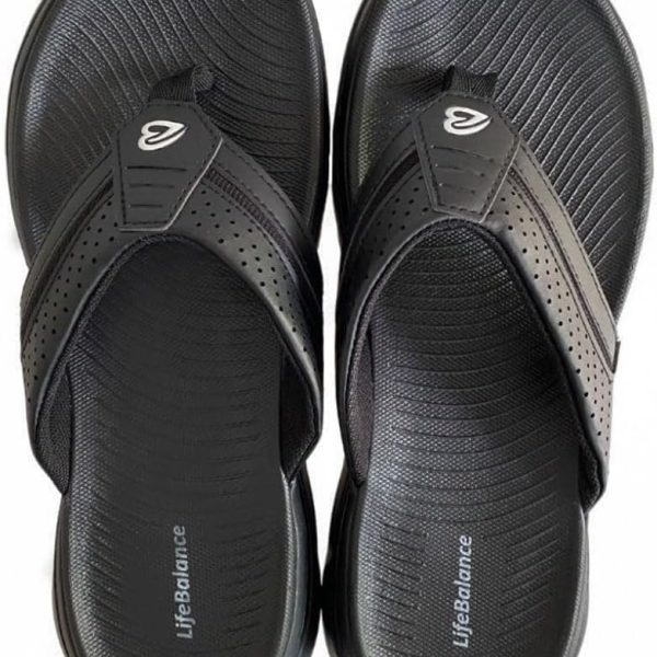 شبشب تدليك القدم المريح من لايف بالانس مع دعم قوس القدم لتخفيف الالام ونعال تقويم العظام وشرائح تدليك القدم بالضغط الابري ودعم التهاب اللفافة الاخمصية للرجال