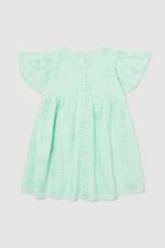 ⁦بلو زوو فستان مطرز بتصميم امباير لاين للبنات الصغيرات⁩ - الصورة ⁦3⁩