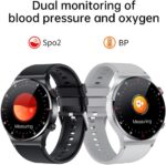 ⁦فيليكو ساعة ذكية للنساء والرجال بمكالمات بلوتوث ومراقب معدل ضربات القلب والنوم بتصنيف IP67 لمقاومة المياه والغبار لتتبع اللياقة البدنية وشاشة لمس HD من الستانلس ستيل لاجهزة اندرويد واي او اس⁩ - الصورة ⁦7⁩