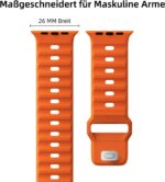 ⁦مجموعة من 3 اساور معصم رياضية متوافقة مع ساعة ابل الترا 2 / الترا 49 ملم 44 ملم 45 ملم 42 ملم، سوار سيليكون مقاوم للماء مع مسمار ضغط معدني لسلسلة اي ووتش 9 اس اي 8 7 6 5 4 3 للرجال من سويتسبيست⁩ - الصورة ⁦2⁩