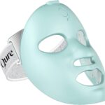 قناع علاجي باضاءة LED من كيور - قناع وجه LED قابل للتخصيص يتكيف مع بشرتك - قناع اضاءة LED للخطوط الدقيقة، معتمد من ادارة الغذاء والدواء الامريكية، صبغة غير متساوية وتحسين البثور