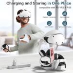 ⁦حامل قاعدة شحن لجهاز بلاي ستيشن 5 في ار 2، حامل شحن PSVR2، قاعدة شحن مغناطيسية لاجهزة تحكم PS5 VR2، حامل شحن عالي السرعة، مؤشر LED، حامل سماعات راس الواقع الافتراضي⁩ - الصورة ⁦5⁩