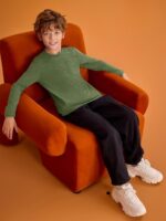 ⁦هالو مونينغ قمصان للاولاد باكمام طويلة ورقبة دائرية ضيقة كاجوال مع جيب على الصدر لعمر 5-14 سنة⁩ - الصورة ⁦5⁩