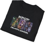 ⁦POD Clothing Design K-pop Singer | تي شيرت تصميم الألعاب، ديمونز هانترز، تي شيرت انيمي اون لاين للجنسين⁩ - الصورة ⁦3⁩