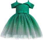 سيشيك فستان انيق للبنات من الساتان للمناسبات الخاصة للاطفال بعمر 2-10 سنوات