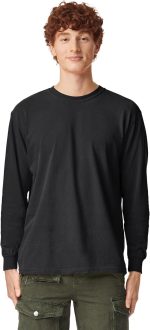 كومفورت كلزر تي شيرت بأكمام طويلة للكبار، أزرق التنوب، مقاس S