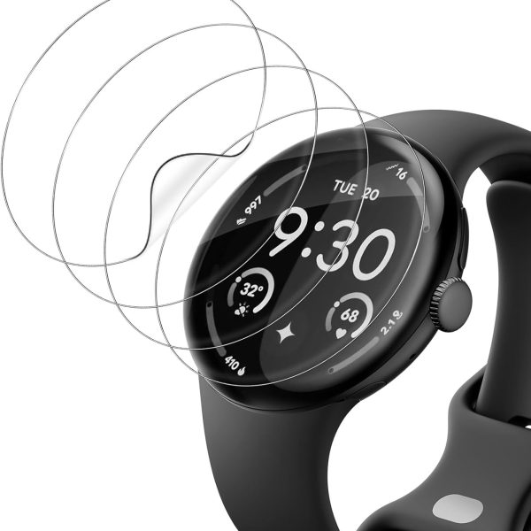 Screen Protectors Compatible with Google Pixel Watch 4 41 mm, 4 Pieces HD Anti-Scratch, Flexible TPU Screen Protector [Not Glass], Anti-Oil/Bubble Free Screen Protector