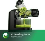 ⁦فيليبس عصارة مضغ من فيفا كوليكشن، 150 واط، 1 لتر، انبوب XL، تقنية التنظيف السريع، تطبيق هوم اي دي، اجزاء امنة للغسل في غسالة الصحون، ايقاف التنقيط، سهلة التجميع، تخزين مضغوط، اسود (HR1889/71)⁩ - الصورة ⁦4⁩