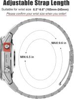 ⁦سوار معدني سريع الملاءمة 22 ملم لساعة جارمين فينيكس 7/7 برو/6/6 برو، سوار بديل من الستانلس ستيل لفينيكس 5/5 بلس/فوررنر 965 955 945 935/ابروتش S62/ديسنت G1/كواتيكس 7 من اي زد ام في زد كيه يو⁩ - الصورة ⁦4⁩