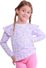 تيشيرتات للبنات الصغيرات من نويجو - تيشيرتات مطبوعة لابنتك / فتاتك مصنوعة من القطن العضوي بنسبة 100%، مريحة (ابيض)