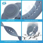 هاسثيب سوار ايرتاج مقاوم للماء للاطفال، سوار معصم مخفي من السيليكون الناعم، جهاز تتبع GPS خفيف الوزن متوافق مع ساعة ابل ايرتاج للاطفال (رمادي وازرق وزهري)، عبوة من قطعتين