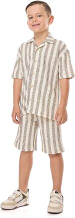 ⁦ار اند بي طقم ملابس مخطط للاولاد 325-1071Kb099-1⁩ - الصورة ⁦2⁩