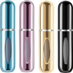 يامادورا زجاجة بخاخ عطر صغيرة محمولة قابلة لاعادة الملء، علبة مضخة قابلة لاعادة الملء للسفر والخروج (5 مل، 4 عبوات) 4