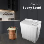 ⁦ستار تراك غسالة نصف اوتوماتيكية بحوضين بوزن 20 كجم، غسالة تحميل علوي مع فلتر وبر SW-2000W1-TK (ضمان لمدة عام)⁩ - الصورة ⁦2⁩