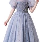 فساتين حفلات للبنات بلون زهري وابيض واحمر، فستان طويل للاداء مناسب لحفلات الزفاف، فستان الاميرة وتنورة طويلة للصيف