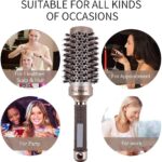 ⁦فرشاة دائرية 25 ملم لتصفيف الشعر من اتش تينجودا، شعيرات سيراميك نانو حرارية وتقنية ايونية لتجفيف الشعر وتمليس الشعر اللامع والمموج⁩ - الصورة ⁦4⁩